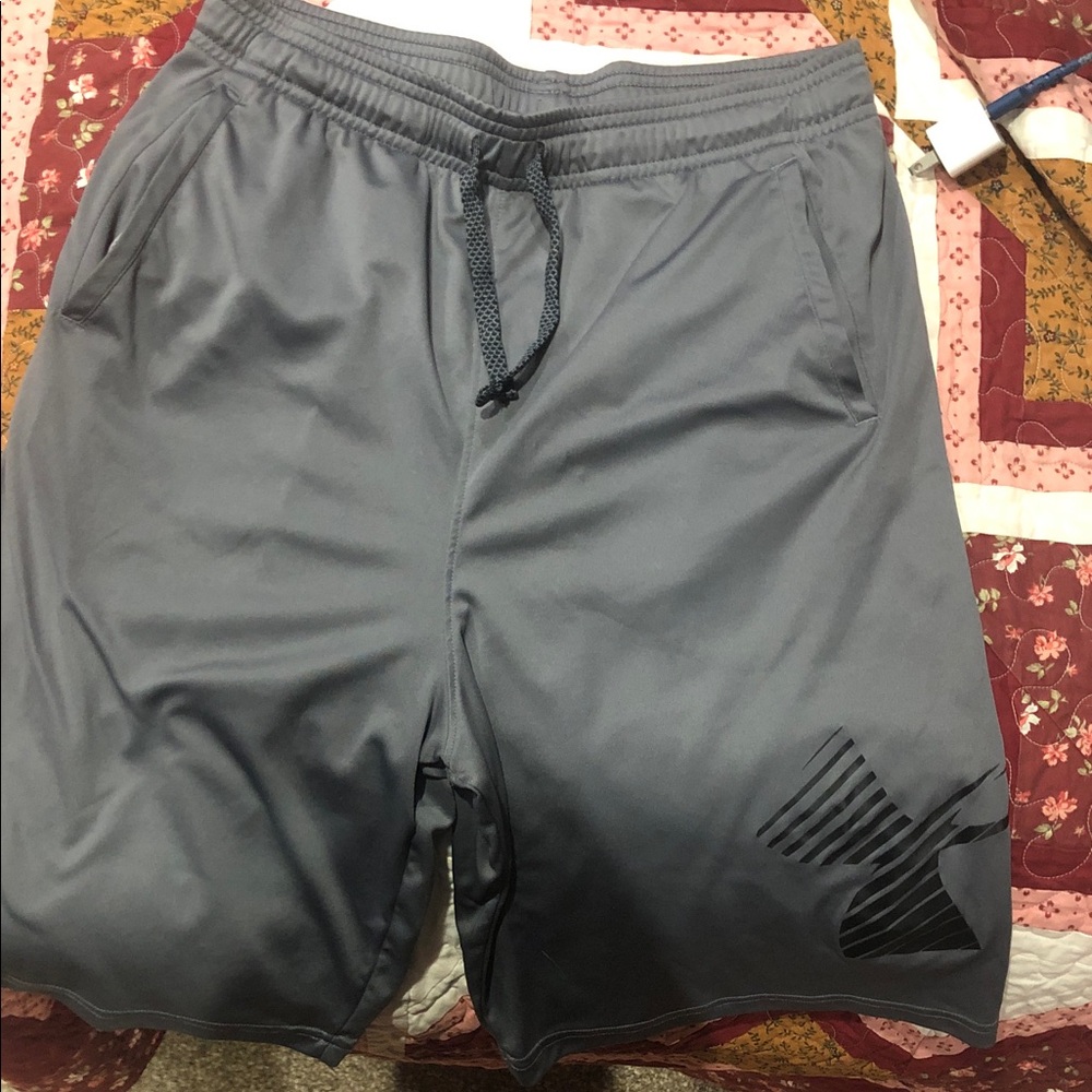 Under Armour Boys Charcoal Athletic Shorts